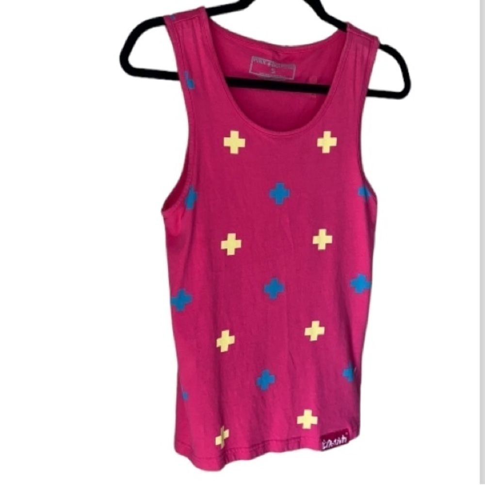 Pink Dolphin shirt cross tank top 100% cotton legends at our craft‎